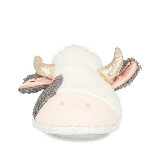 Slippers cow WHITE MERRY SCOTT