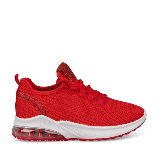 Baskets Running ROUGE Femme motif Paillettes Lacets ACTIVE FASHION