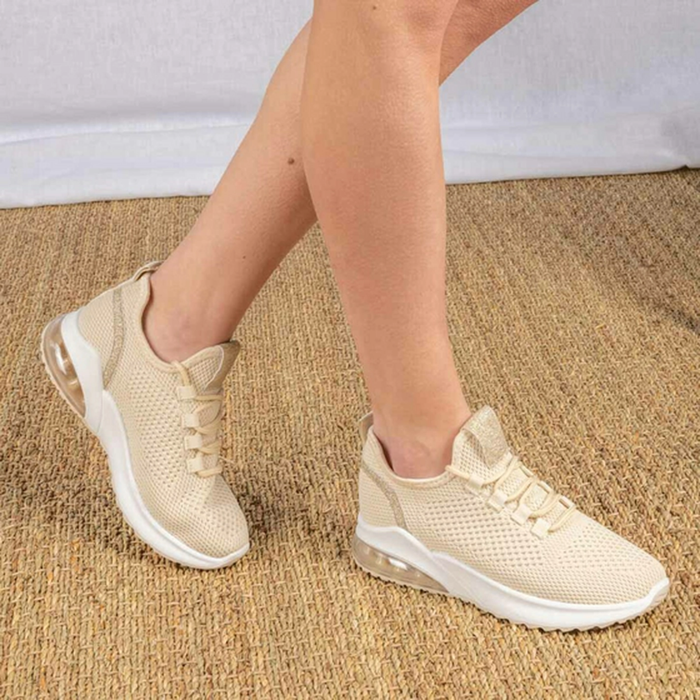 Baskets BEIGE ACTIVE FASHION