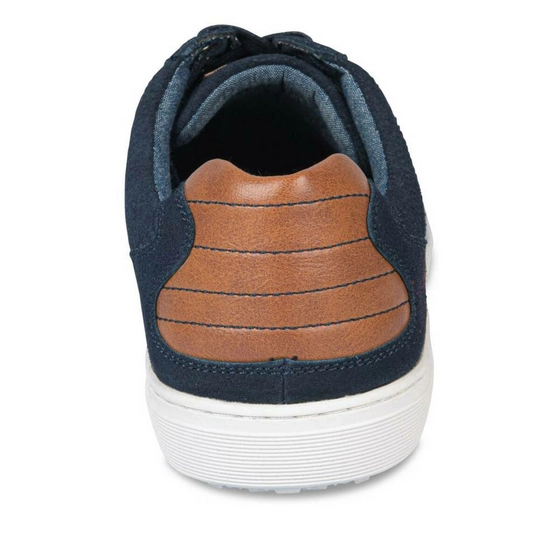 Baskets MARINE DENIM SIDE CUIR