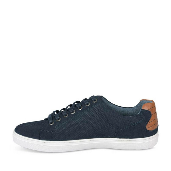 Baskets MARINE DENIM SIDE CUIR