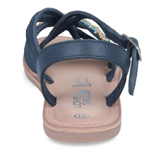 Sandals NAVY LOVELY SKULL CUIR