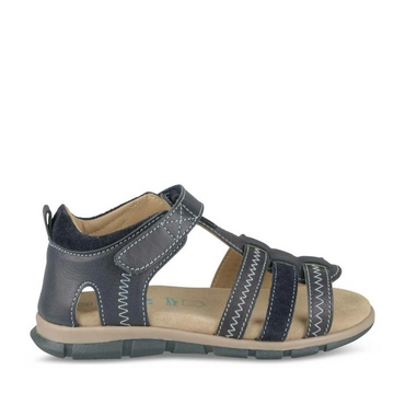 Sandals NAVY CHARLIE & FRIENDS CUIR