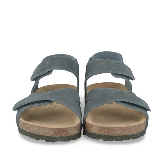 Sandals NAVY CHARLIE & FRIENDS CUIR