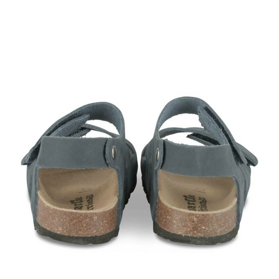 Sandals NAVY CHARLIE & FRIENDS CUIR