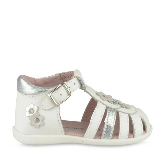 Sandals WHITE FREEMOUSS GIRL CUIR