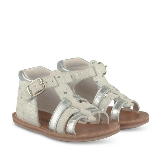 Sandals WHITE FREEMOUSS GIRL CUIR