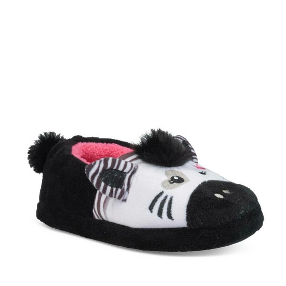 Slippers zebra BLACK LOVELY SKULL