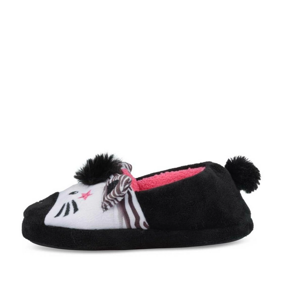 Slippers zebra BLACK LOVELY SKULL