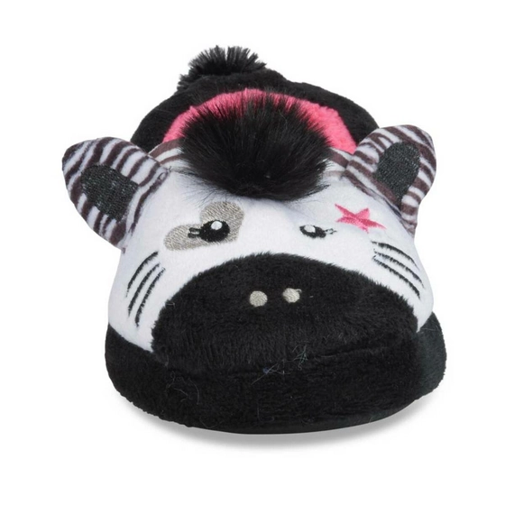 Slippers zebra BLACK LOVELY SKULL