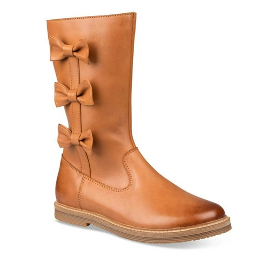 Boots COGNAC LOVELY SKULL LEATHER