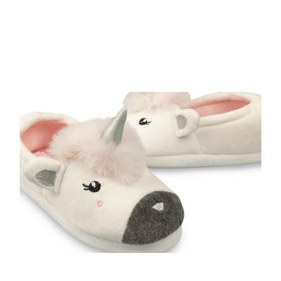 Slippers unicorn WHITE LOVELY SKULL