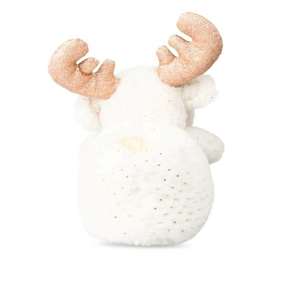 Plush slippers reindeer WHITE MERRY SCOTT