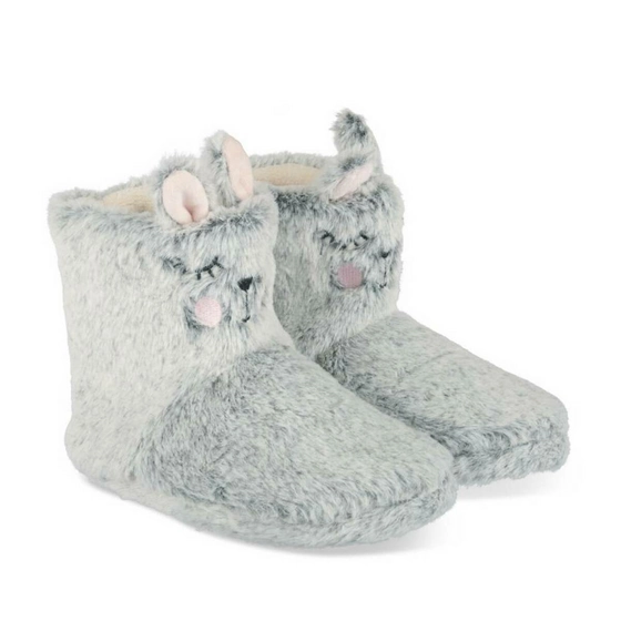 Chaussons bottines lapin GRIS LOVELY SKULL