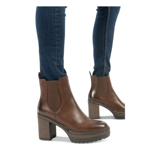 Ankle boots COGNAC ANGELA THOMPSON