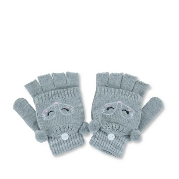 Gloves GREY LOVELY SKULL