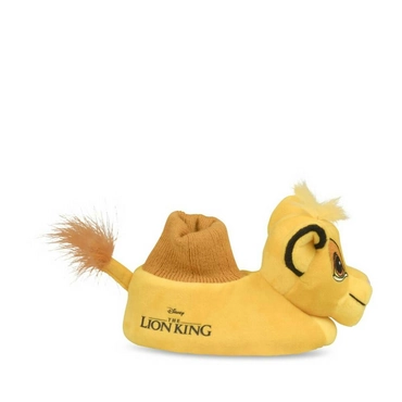 Chaussons peluche JAUNE LE ROI LION