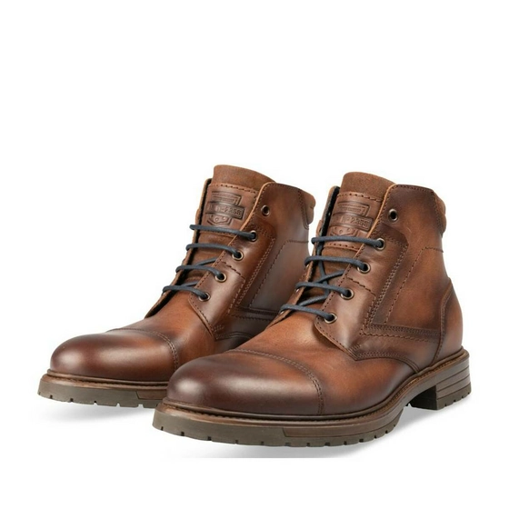 Bottines MARRON DENIM SIDE CUIR