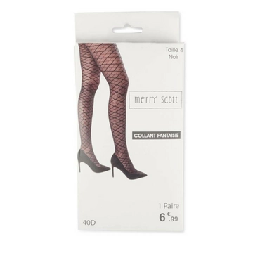 Collant fantaisie noir MERRY SCOTT