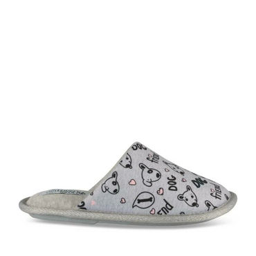 Slippers GREY LOVELY SKULL