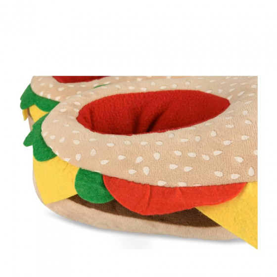 Pluche pantoffels burger MULTICOLOR DENIM SIDE