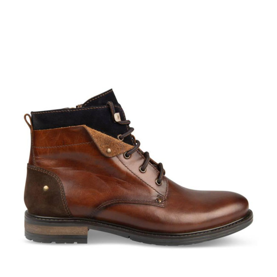 Bottines COGNAC DENIM SIDE CUIR