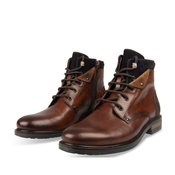 Bottines COGNAC DENIM SIDE CUIR