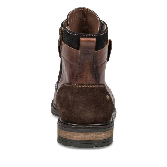 Bottines COGNAC DENIM SIDE CUIR