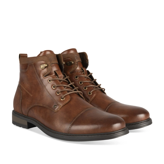 Bottines COGNAC DENIM SIDE