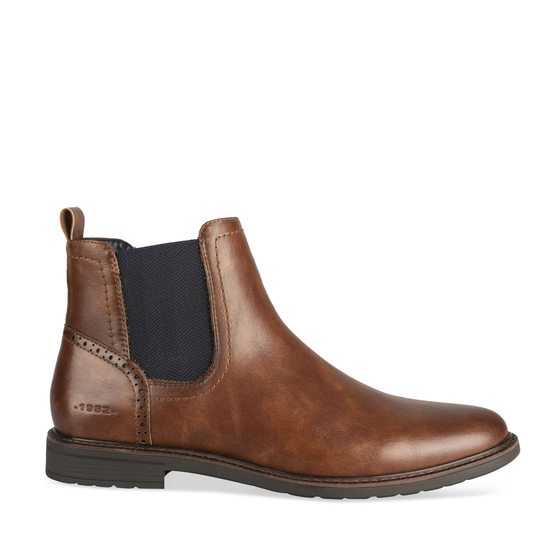 Bottines COGNAC DENIM SIDE