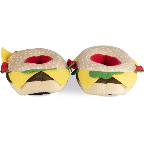 Chaussons peluche burger MULTICOLOR DENIM SIDE