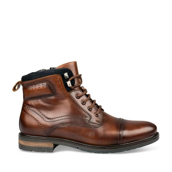 Bottines COGNAC DENIM SIDE CUIR