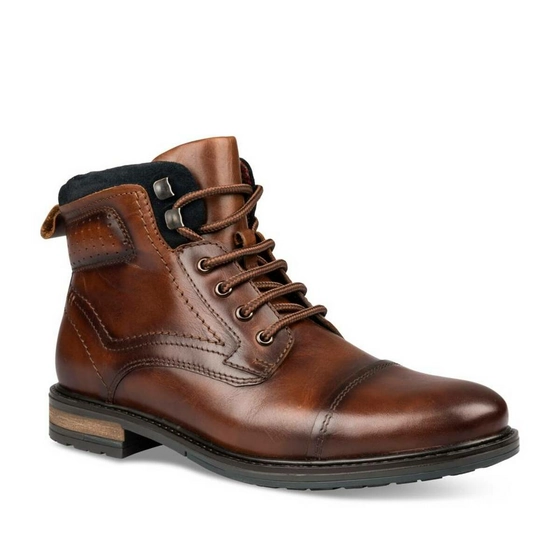 Bottines COGNAC DENIM SIDE CUIR