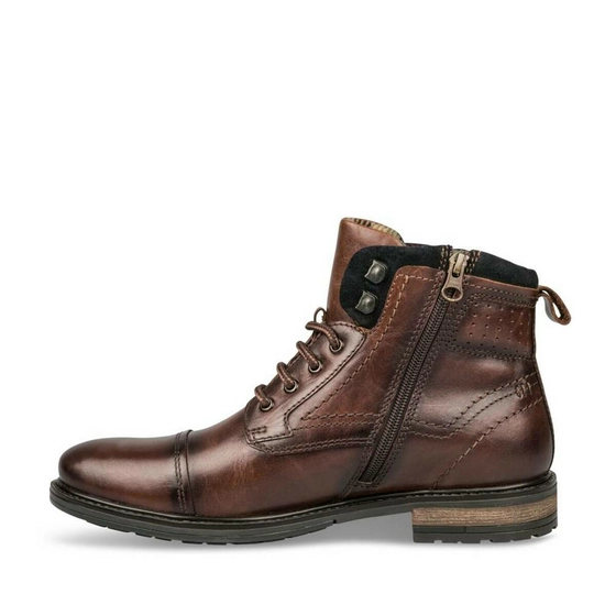 Bottines COGNAC DENIM SIDE CUIR