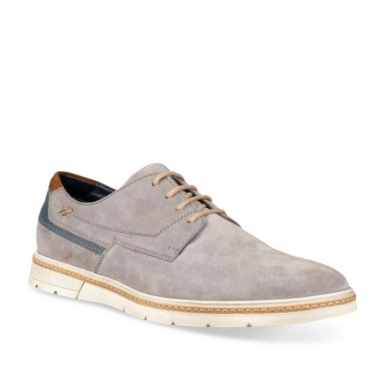 Veterschoenen GRIJS DENIM SIDE LEER