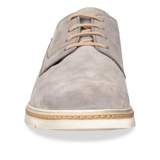 Veterschoenen GRIJS DENIM SIDE LEER