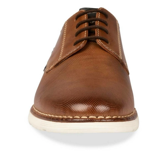 Derbies COGNAC DENIM SIDE CUIR