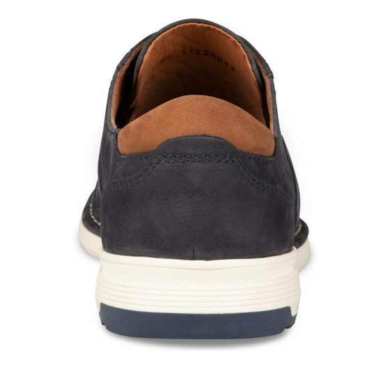 Veterschoenen NAVY DENIM SIDE LEER