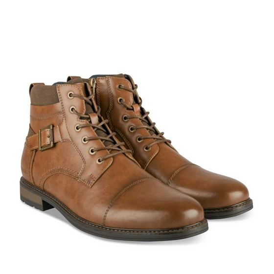 Bottines COGNAC DENIM SIDE