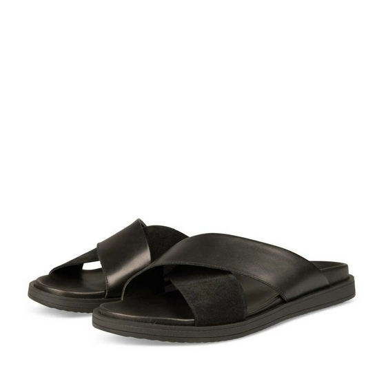 Slippers ZWART CAPE BOARD LEER