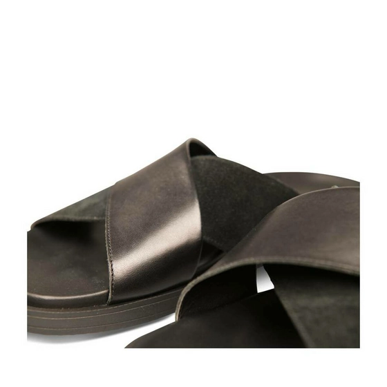 Slippers ZWART CAPE BOARD LEER