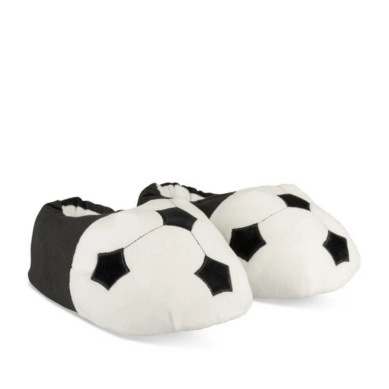 Pluche pantoffels voetbal ZWART TAMS