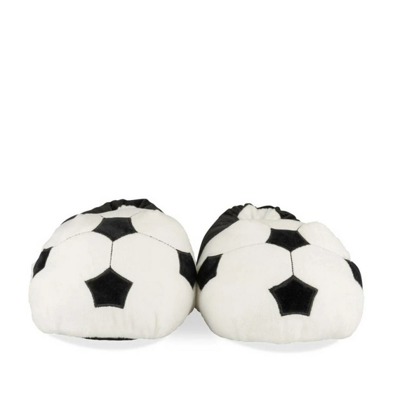 Pluche pantoffels voetbal ZWART TAMS