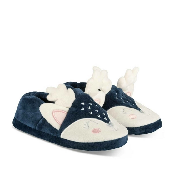 Pantoffels rendier NAVY LOVELY SKULL