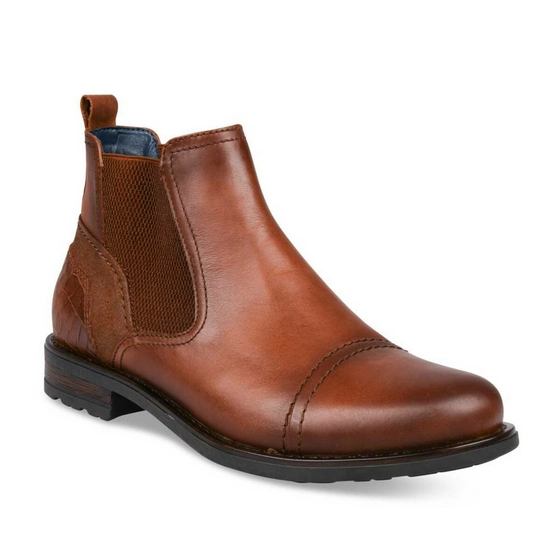 Bottines MARRON DENIM SIDE CUIR