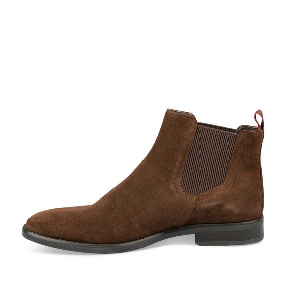 Bottines MARRON DENIM SIDE CUIR