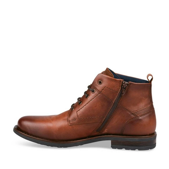 Bottines MARRON DENIM SIDE CUIR