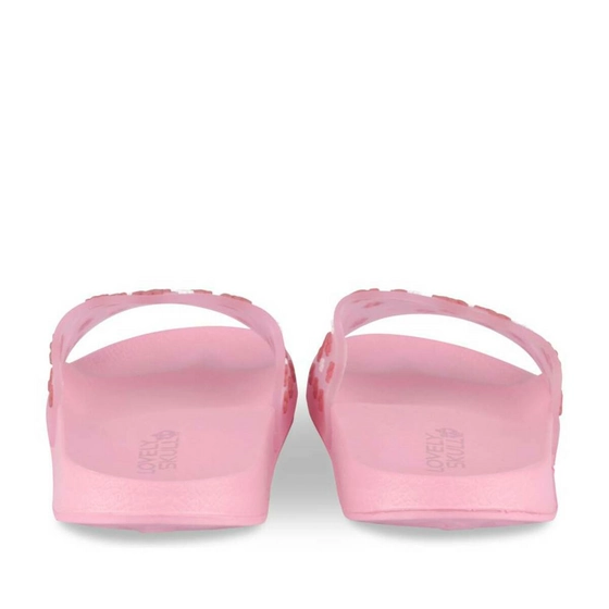 Badslippers ROZE LOVELY SKULL