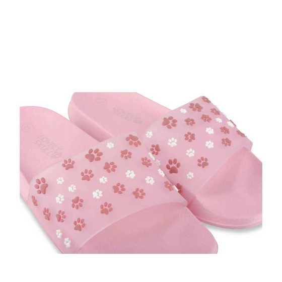 Badslippers ROZE LOVELY SKULL