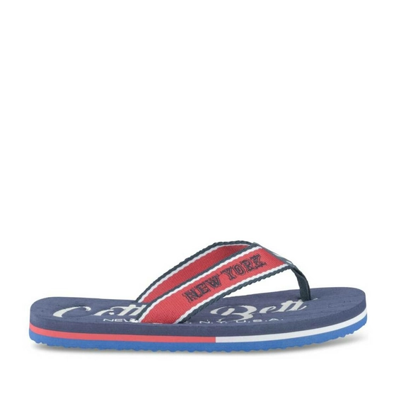 Teenslippers NAVY COTTON BELT